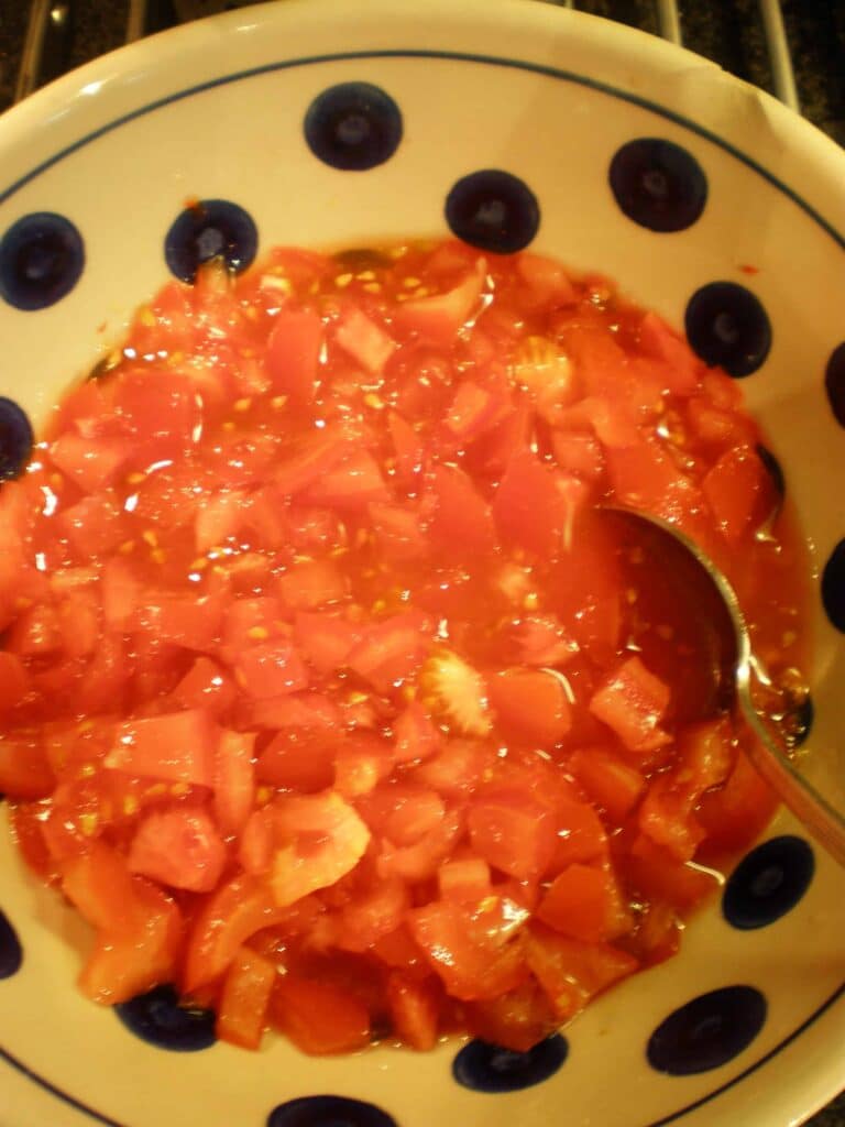 Salade de tomates à l'orientale