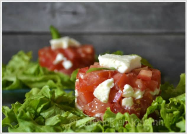 Salade : roquette et tomates