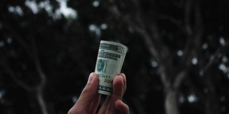 salaire d'un job étudiant liasse de billet