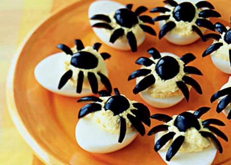 oeufs-araignées pour Halloween