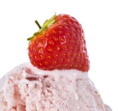 Glace aux fraises