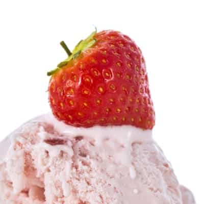 Glace aux fraises