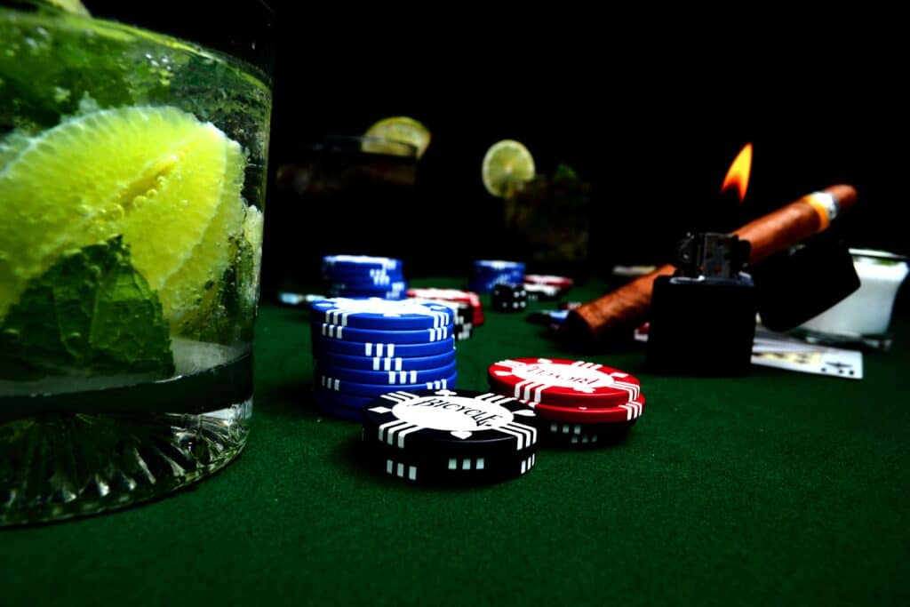 poker alcool table et jetons poker jeu alcool