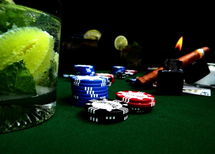 poker alcool table et jetons poker jeu alcool