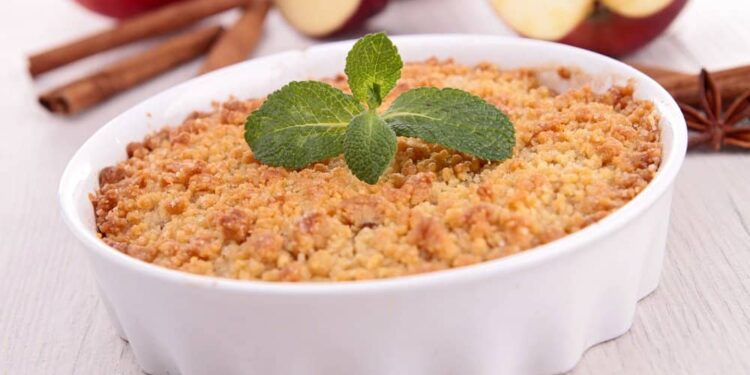 Crumble aux pommes pour étudiants