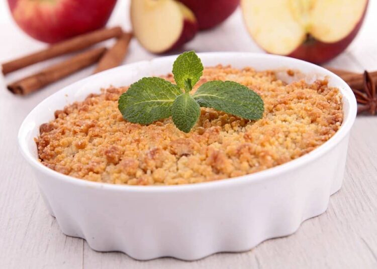 Crumble aux pommes pour étudiants