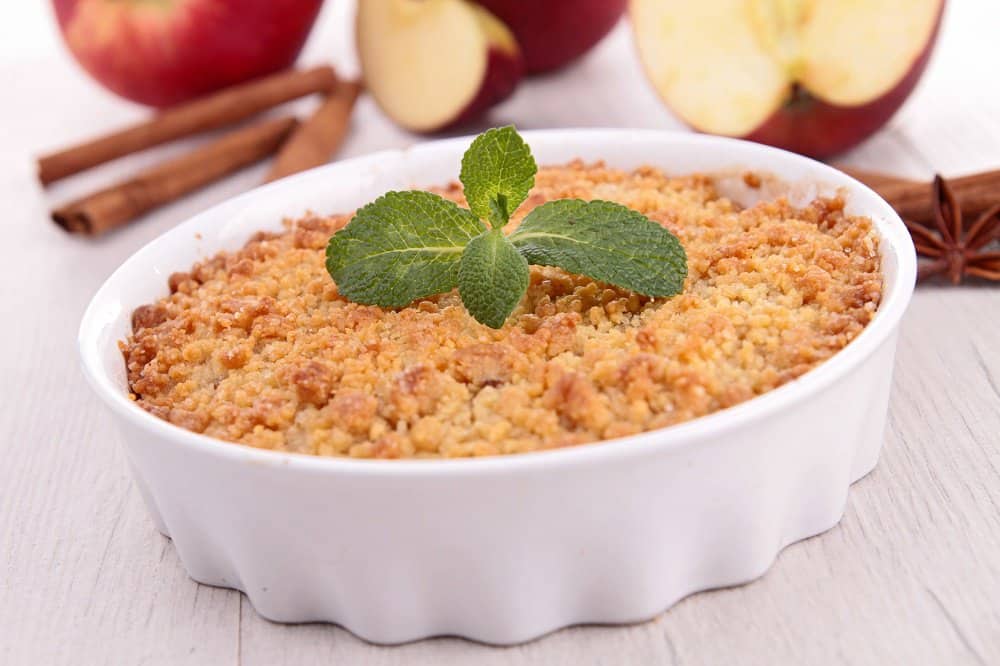 Crumble aux pommes pour étudiants