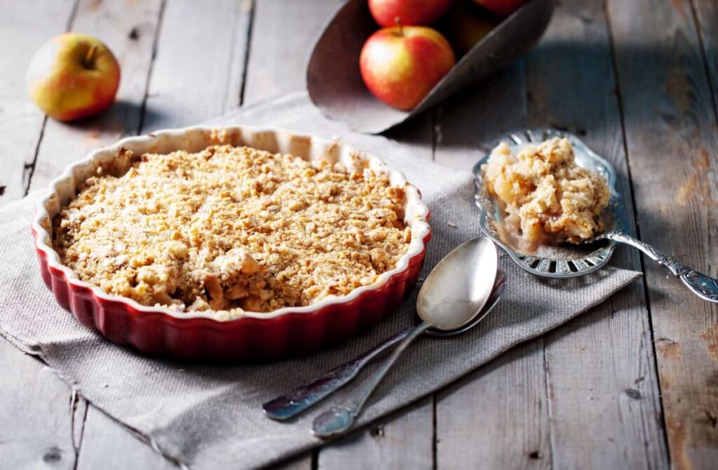 Tartelettes façon crumble aux pommes et confiture