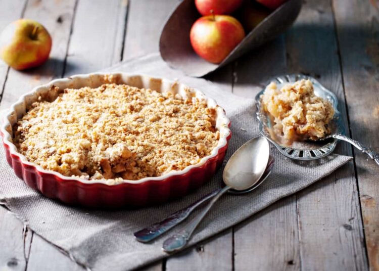 Tartelettes façon crumble aux pommes et confiture