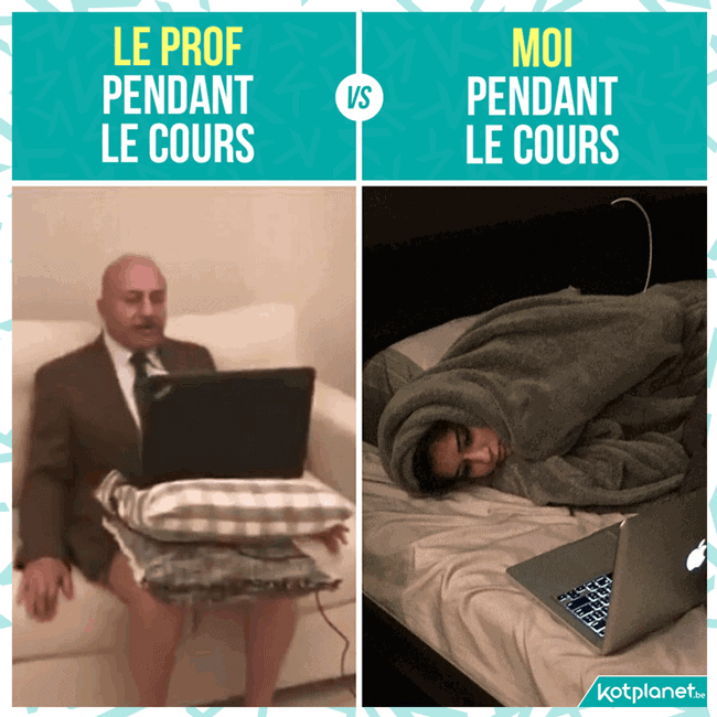 Le prof pendant le cours vs Moi pendant le cours