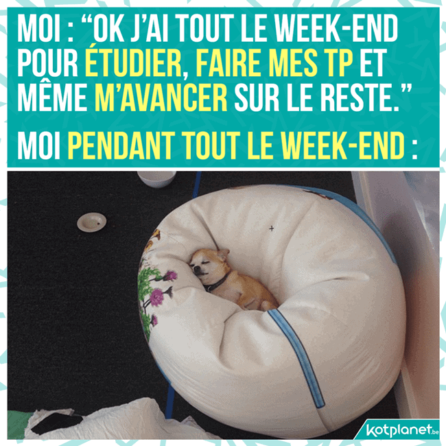 Dormir tout le week-end