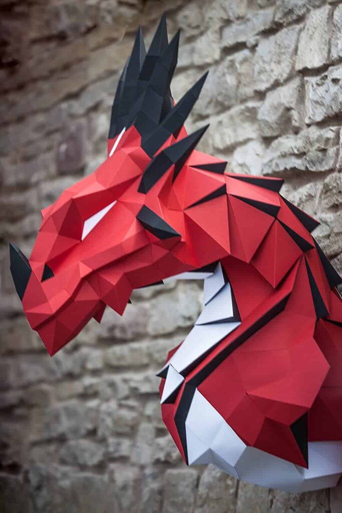 papercraft dragon