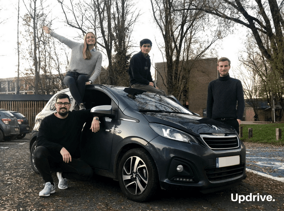 équipe étudiant entrepreneur belge Updrive