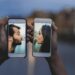 deux téléphones deux personnes relation a distance quand étudiant