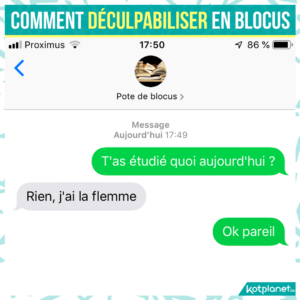 Comment deculpabiliser blocus