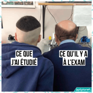 Etudier vs ce qui y aura examen