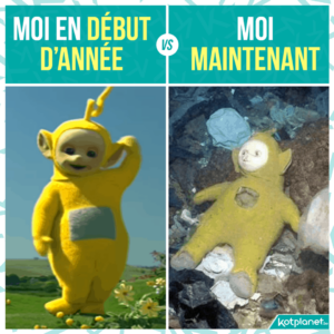 Moi en debut d'annee vs maintenant