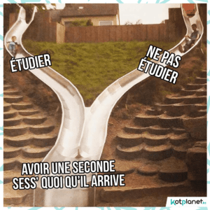 meme quand etudie vs quand pas etudier