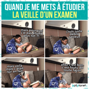 meme se mettre a etudier veille