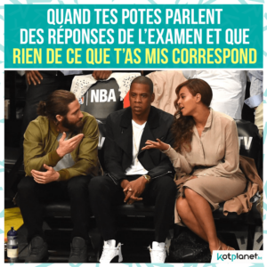 meme potes discutent de ce qu'ils ont mis examen