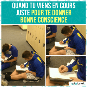 meme aller en cours pour se donner bonne conscience