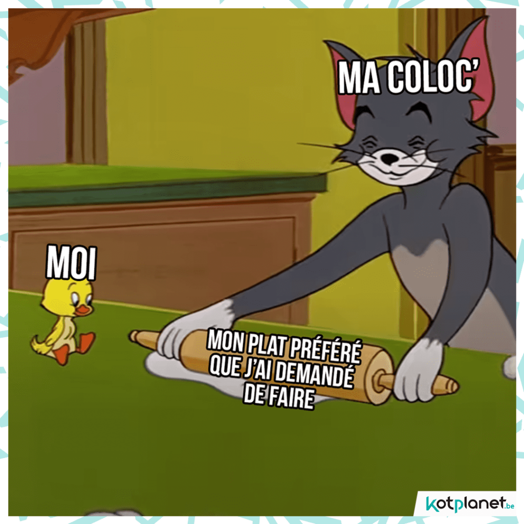 meme coloc qui fait mon plat