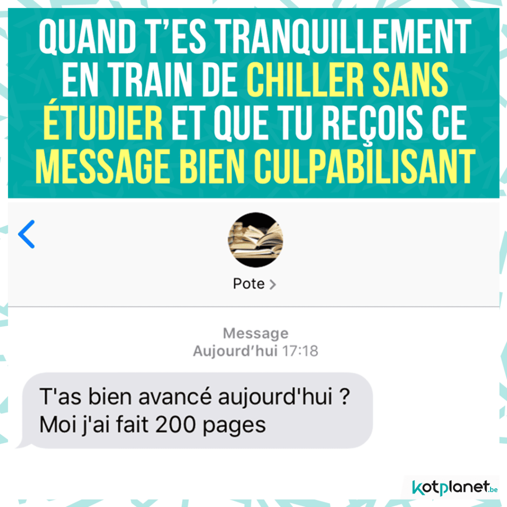 meme sms chill pote demande etude