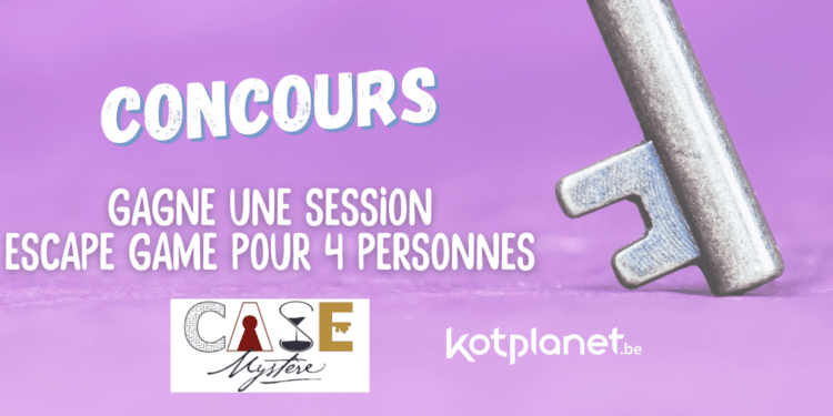 – CONCOURS TERMINÉ – Gagne une session Escape Game pour 4 personnes avec Case Mystère et Kotplanet !
