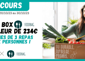 – CONCOURS TERMINÉ – Gagne une box Foodbag d’une valeur de 234€ comprenant 4 semaines de 3 repas pour 2 personnes.