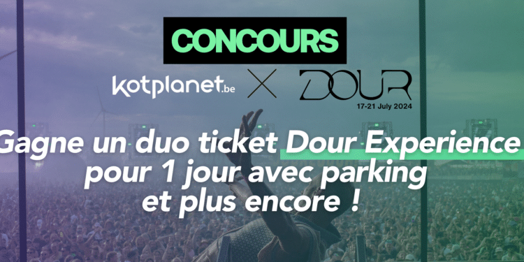 – CONCOURS TERMINÉ – Tente de gagner un duo ticket Dour Experience pour 1 jour avec parking et plus encore ! Edition 2024