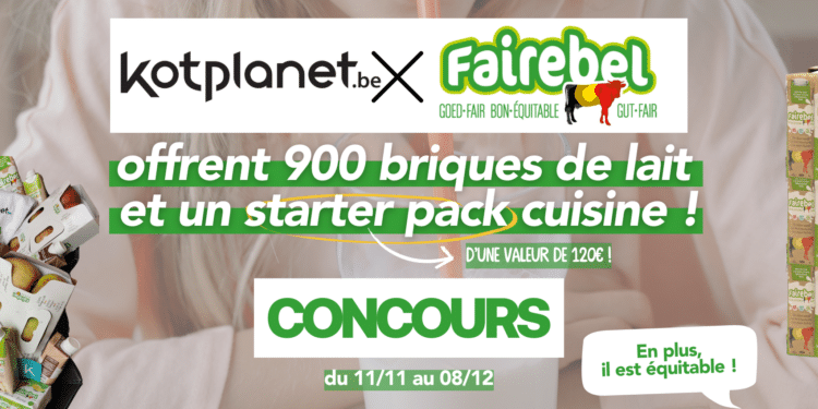 – CONCOURS TERMINÉ – Kotplanet et Fairebel offrent 900 briques de lait et un starter pack cuisine d’une valeur de 120 euros !