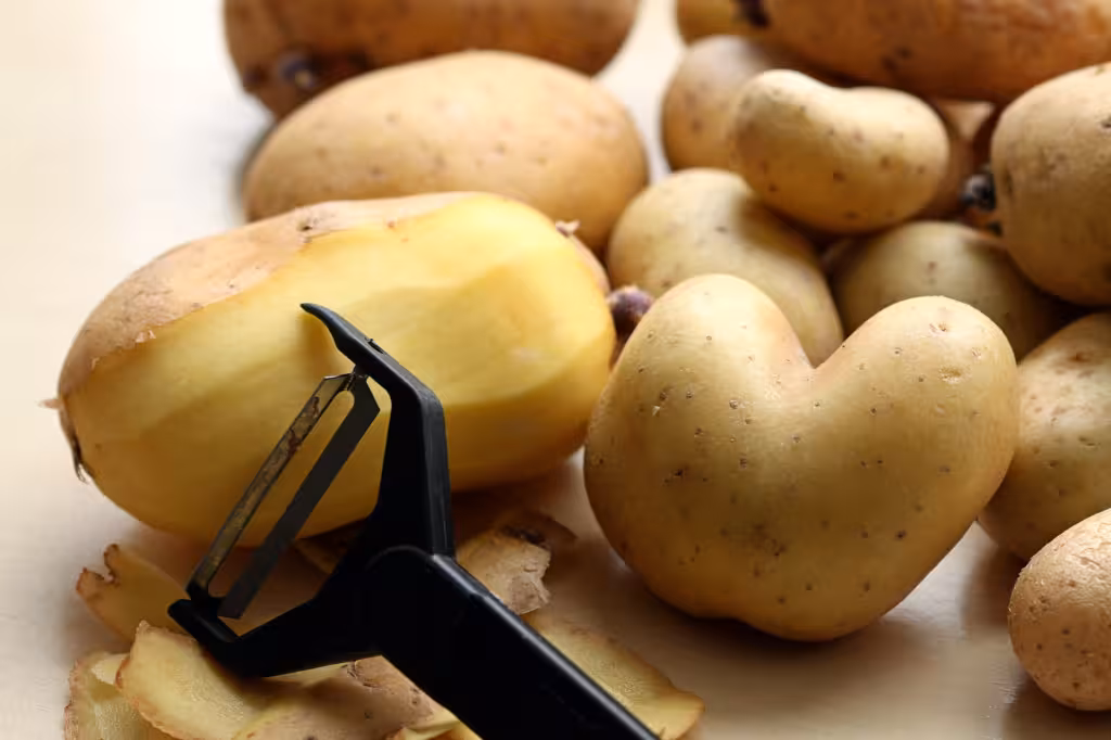 Unsplash- Peter Shad - pomme de terre dont 1 - epluchée - recette galette de pomme de terre farcies au fromage et à la dinde
