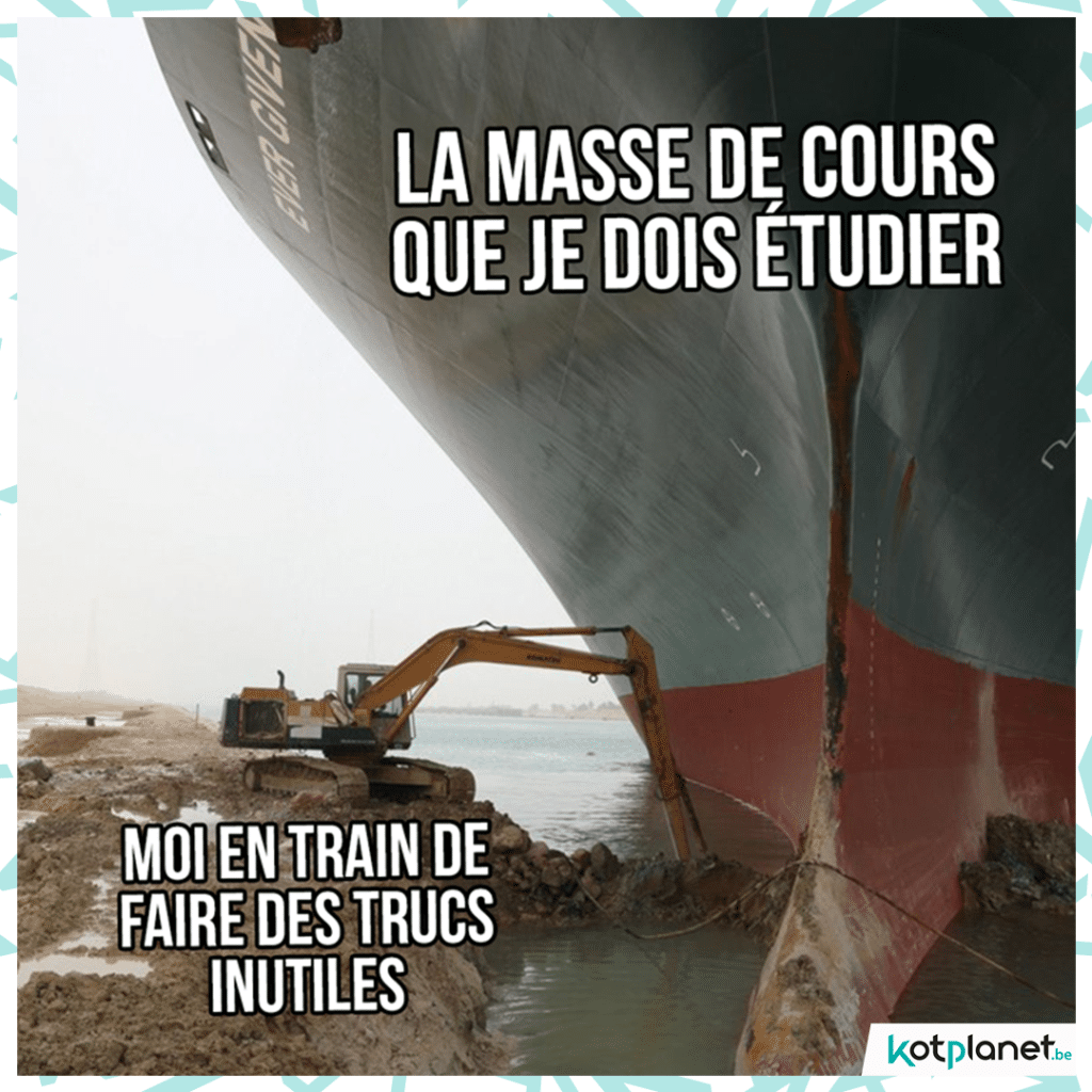 meme masse de cours a etudier et je fais des choses inutiles