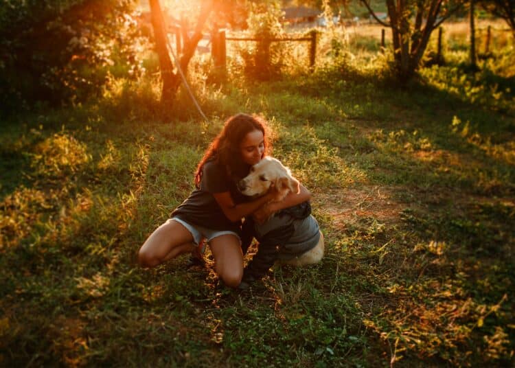 pexels-wildlittlethingsphoto-fille dehors au soir avec son chien-7 raisons de profiter en soirée pendant ton blocus de mai