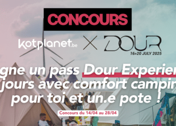 – CONCOURS TERMINÉ – Tente de gagner un pass Dour Experience 5 jours avec camping confort pour 2 personnes – Edition 2025