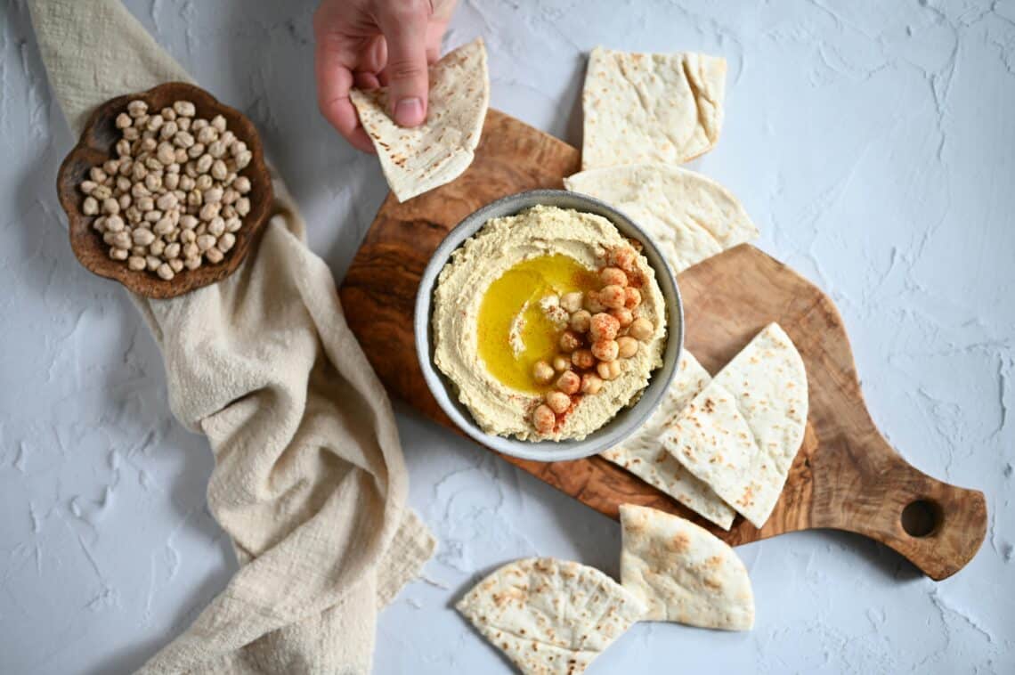 Snelle natural hummus