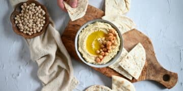 Snelle natural hummus