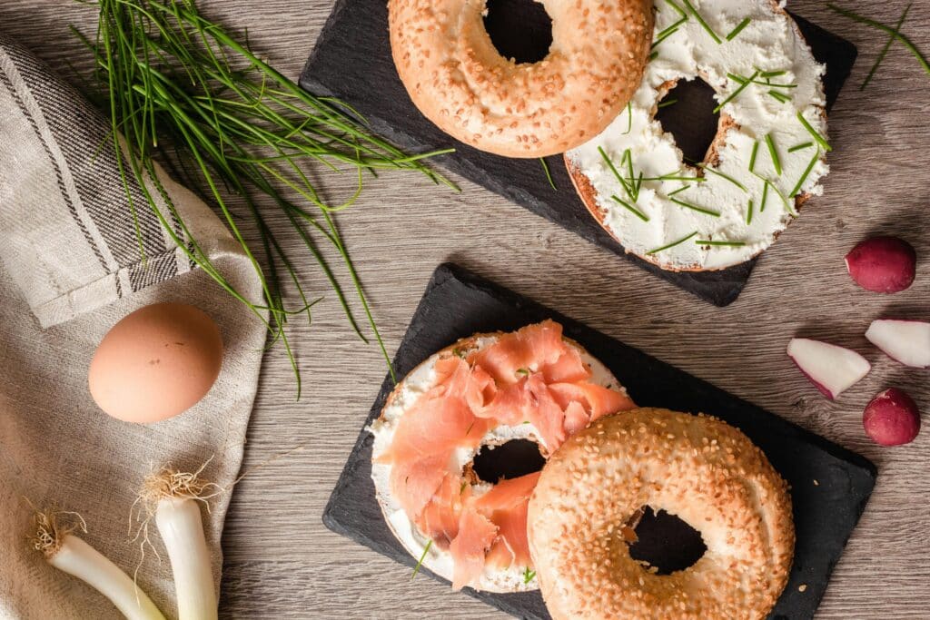 Bagel met zalm