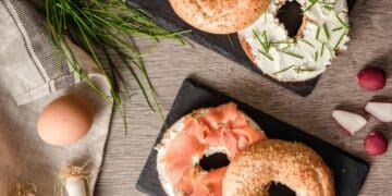 Bagel met zalm